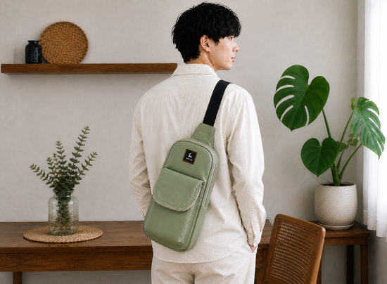 NL リウス・ステグ ボディバッグ【セージグリーン】（NL Ljus Steg Bodybag - Sage Green color) NL-LS-002