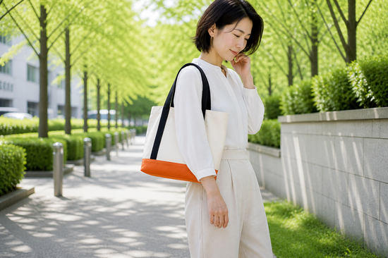 NL ロ・フィーカ トートバッグ【サンセットアンバー】（NL Ro Fika Totebag - Sunset Amber color) NL-RF-001